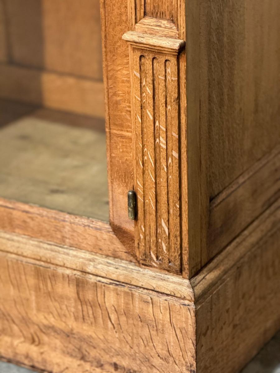 Antique oak display cabinet 