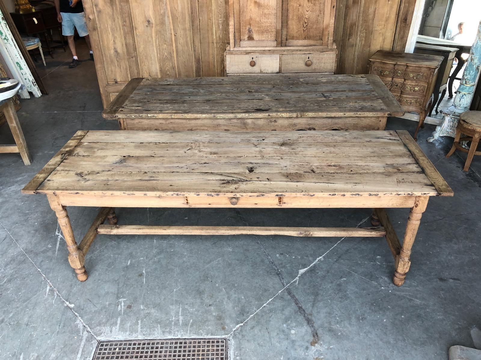 Antique oak farmhouse table