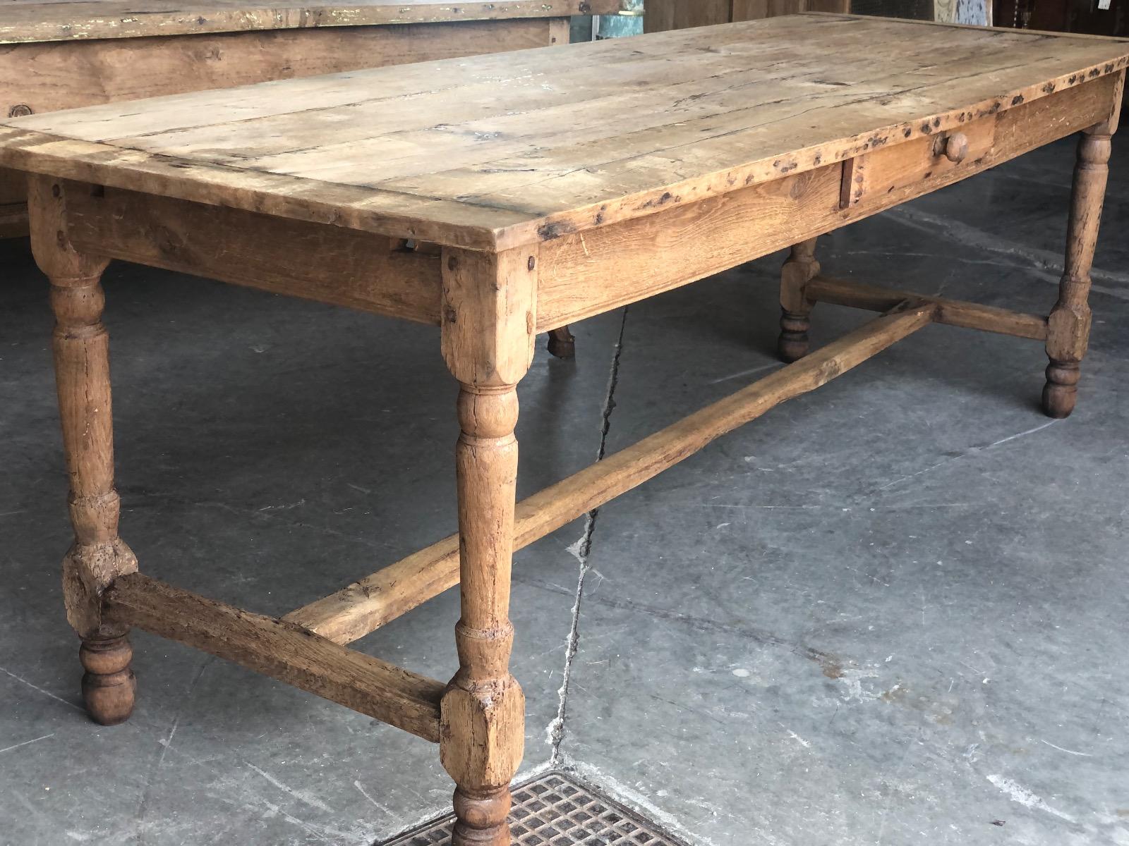Antique oak farmhouse table