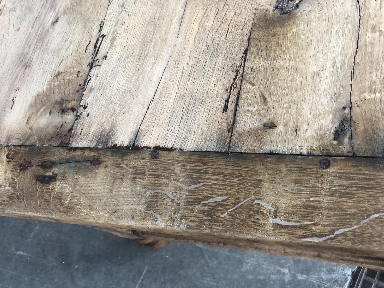 Antique oak farmhouse table