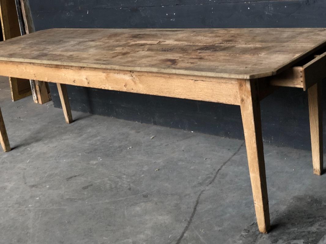 Antique french oak dining table discount