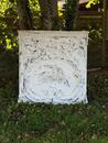 Antique painted and carved decorative panel