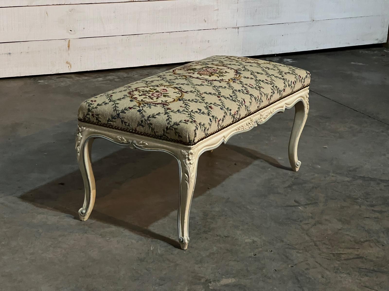 Antique painted bench 