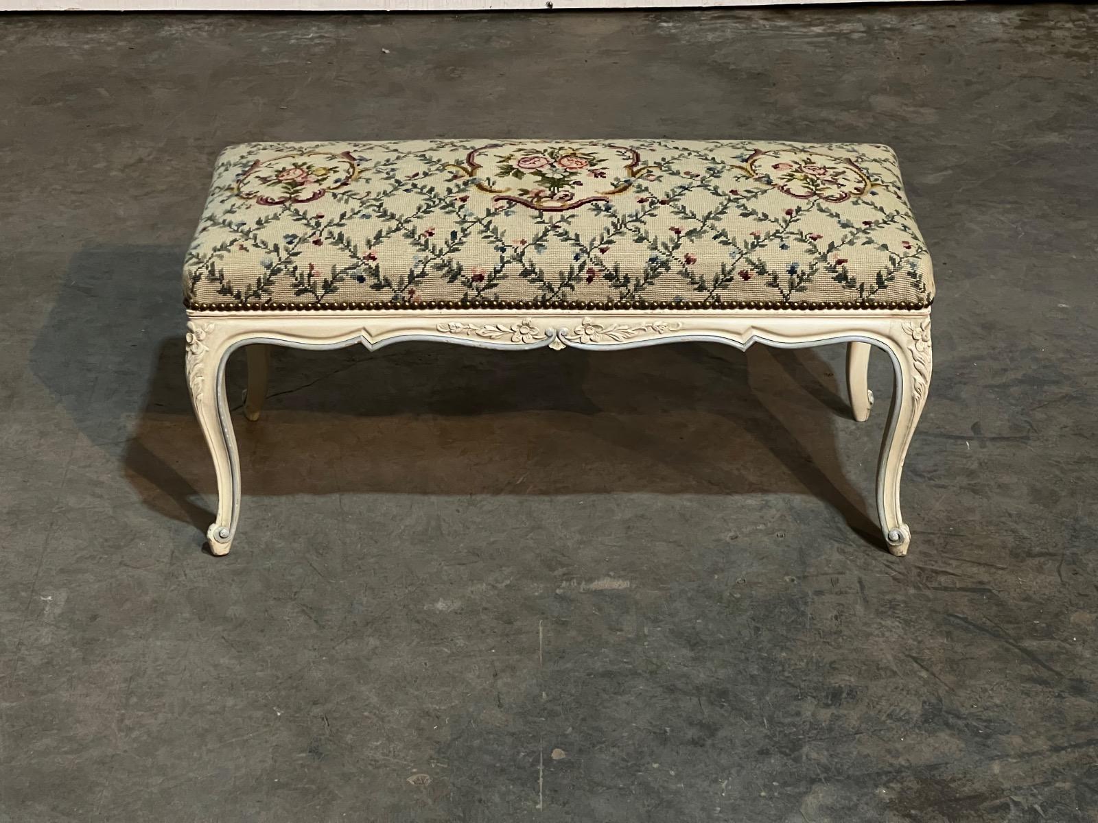 Antique painted bench 