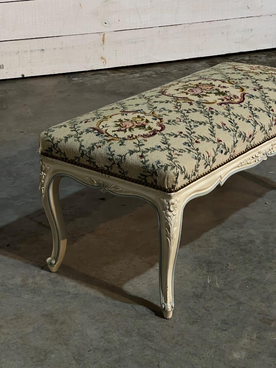 Antique painted bench 