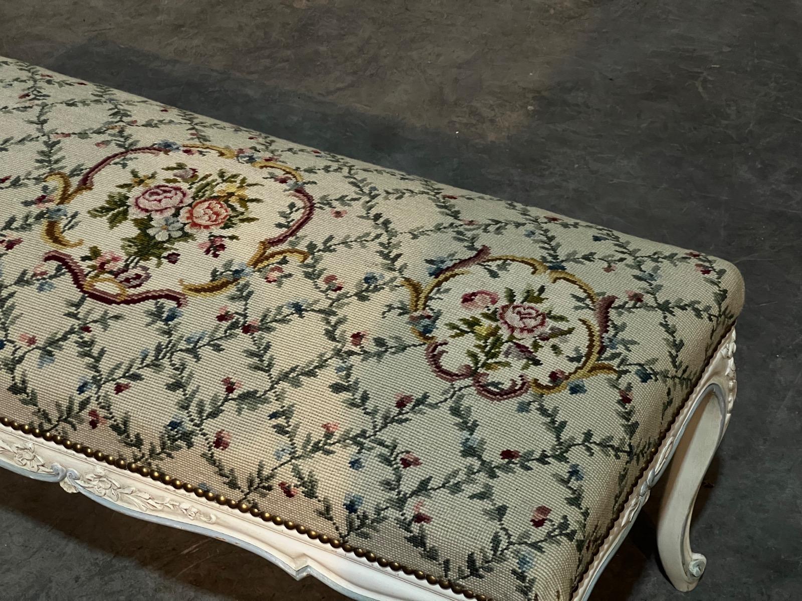 Antique painted bench 