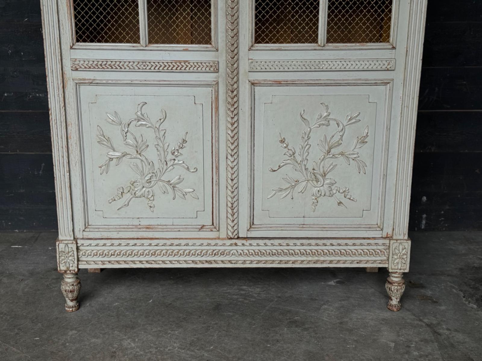 Antique painted bookcase 