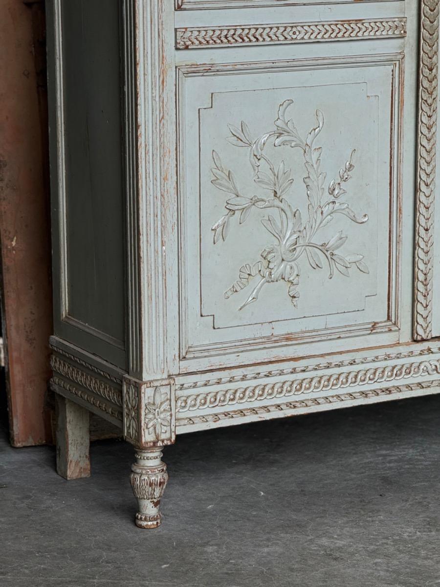 Antique painted bookcase 