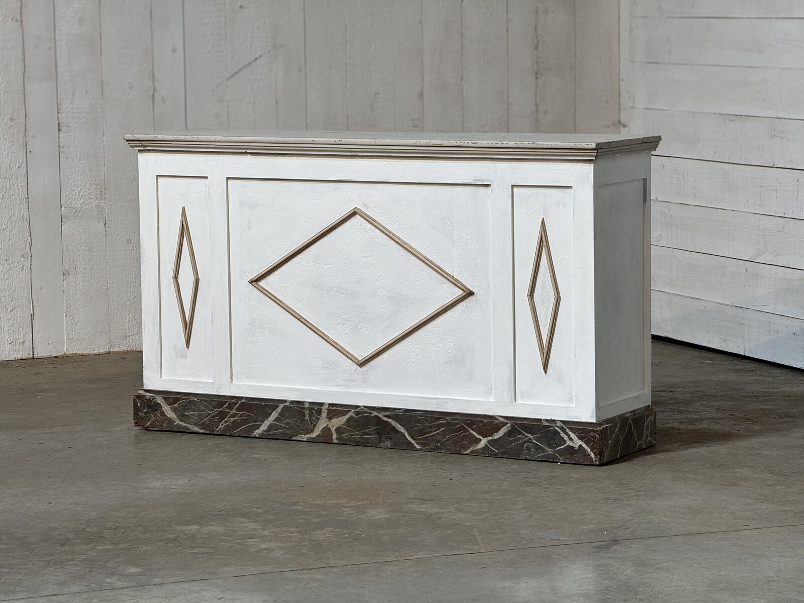 Antique painted counter