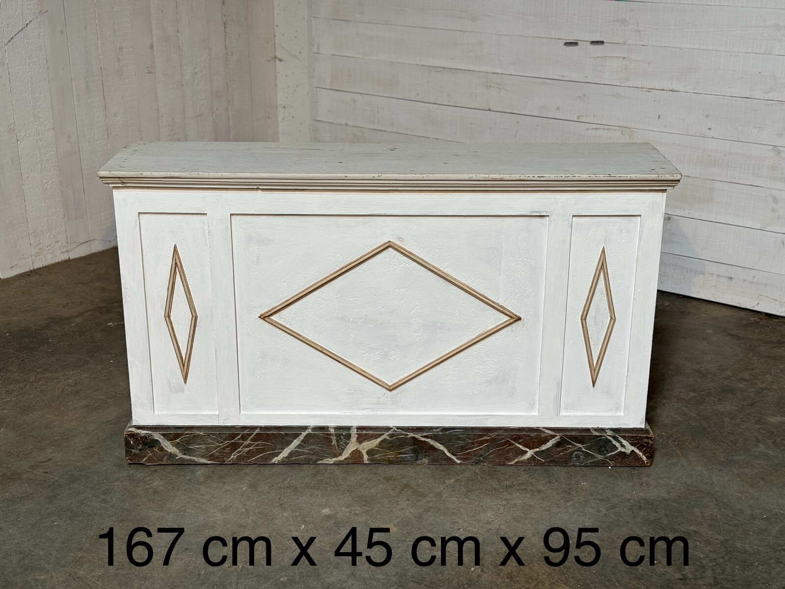 Antique painted counter