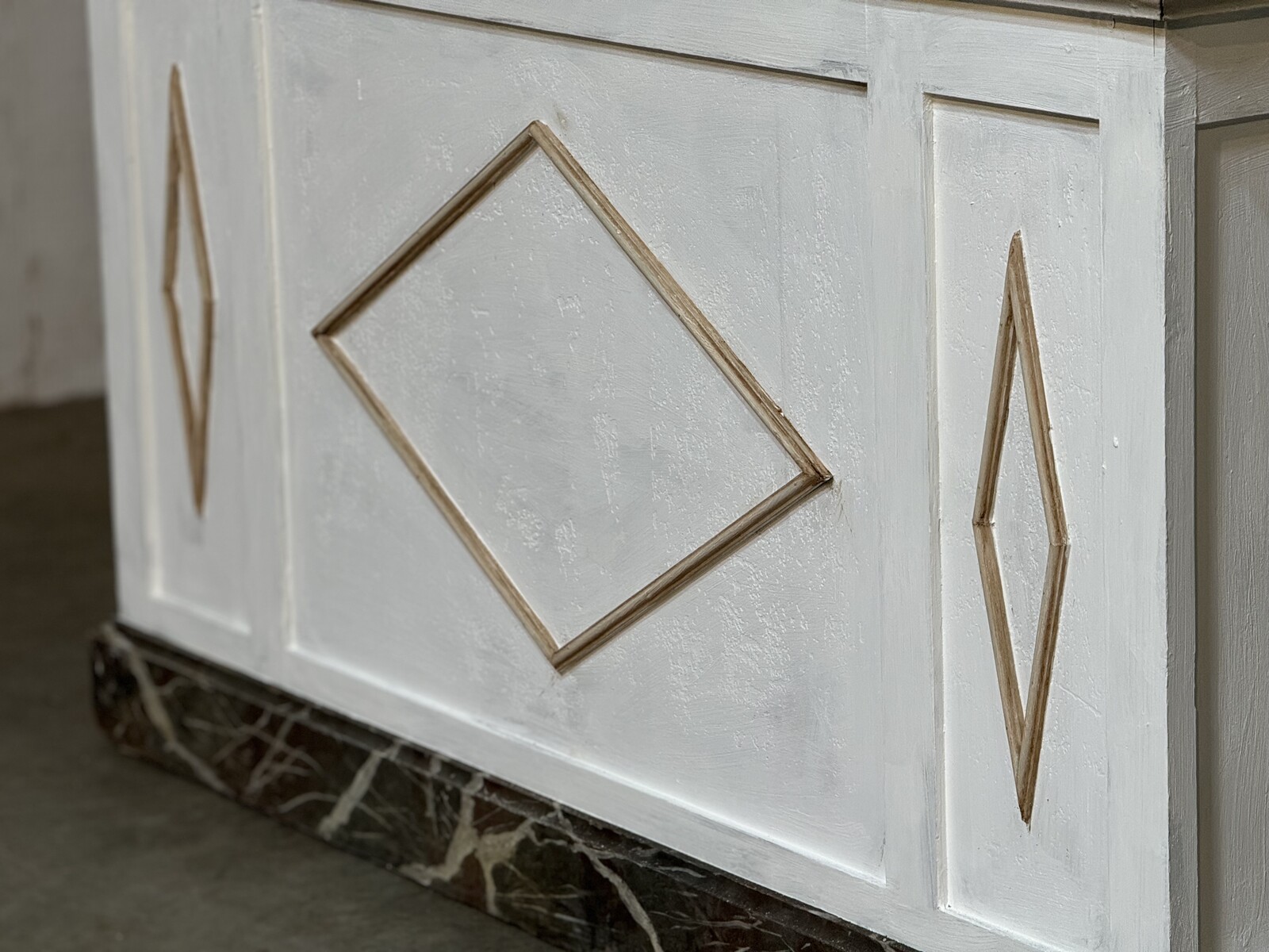 Antique painted counter