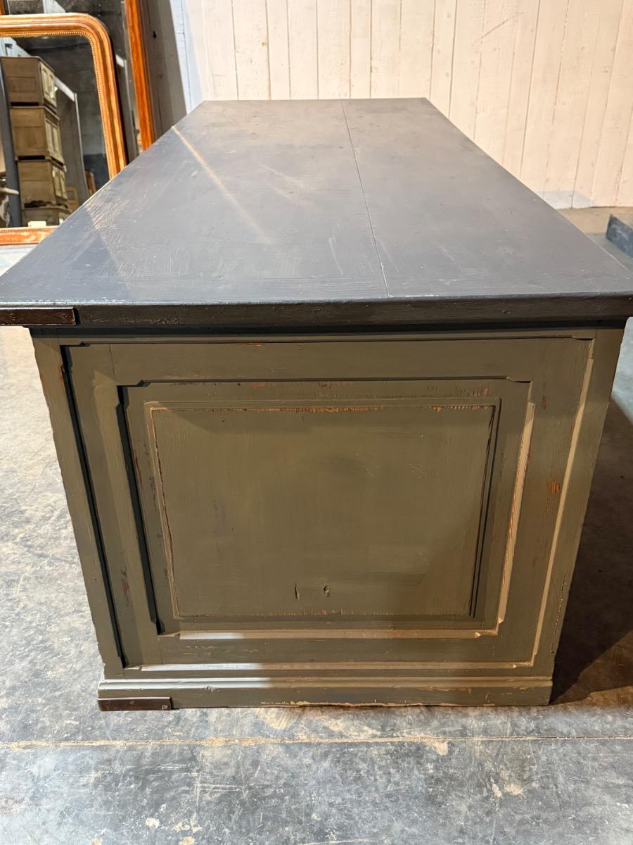 Antique painted shop cabinet 