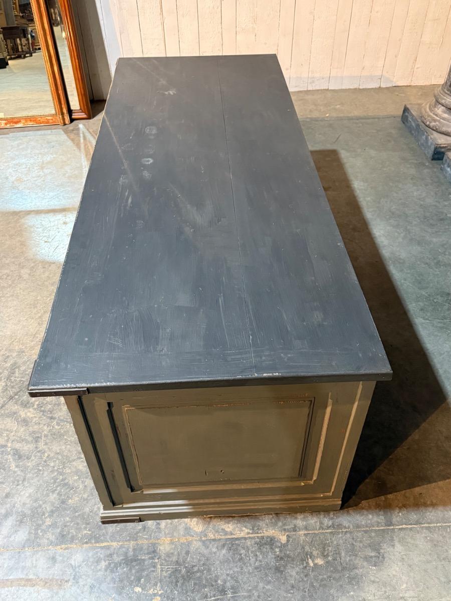 Antique painted shop cabinet 