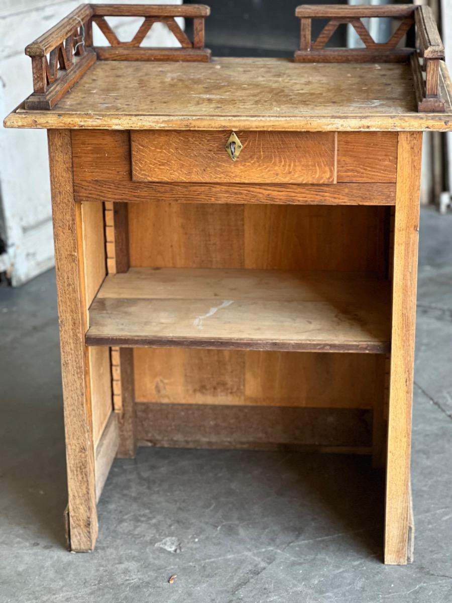 Antique painted shop counter 