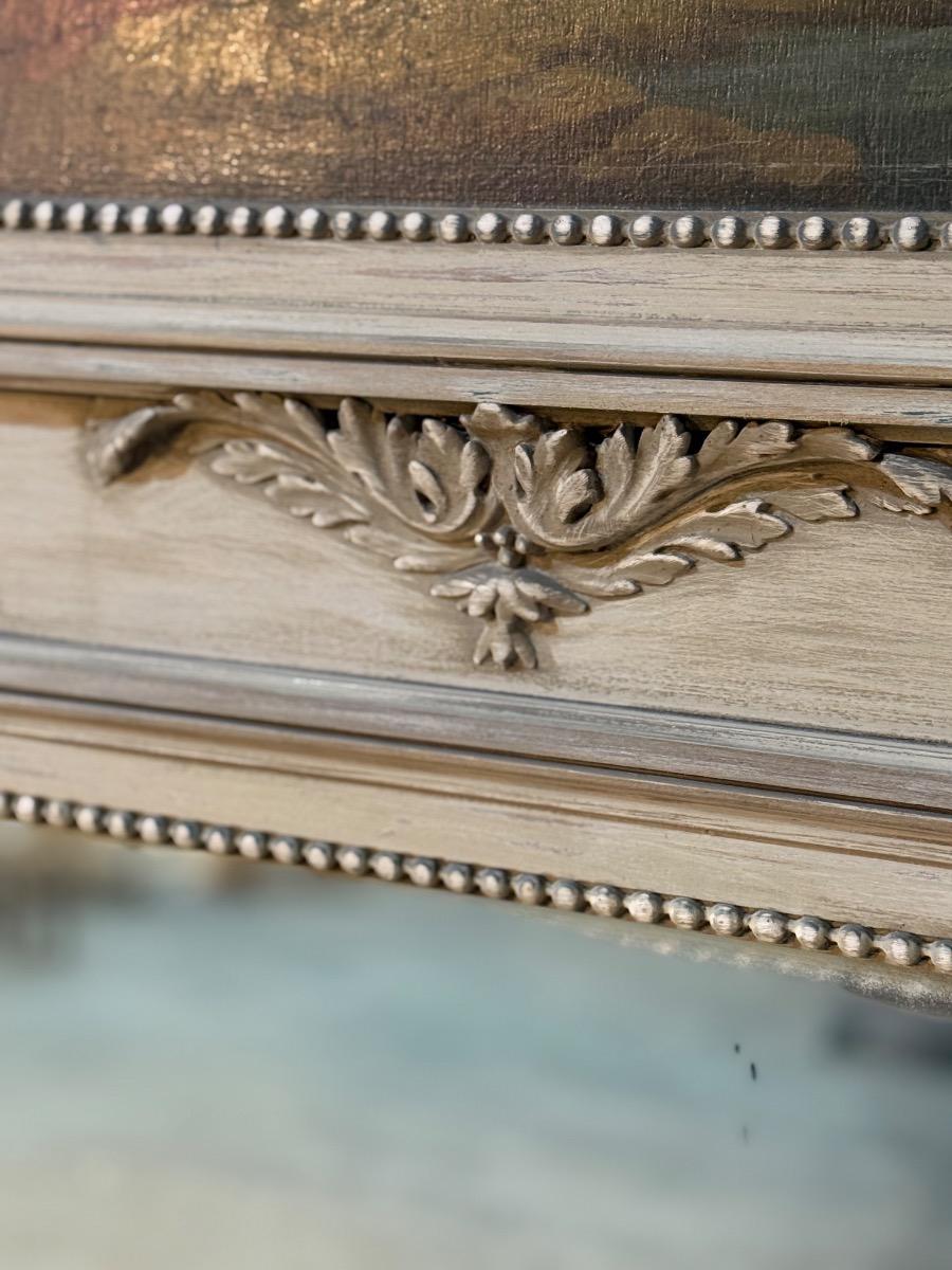 Antique painted trumeau 