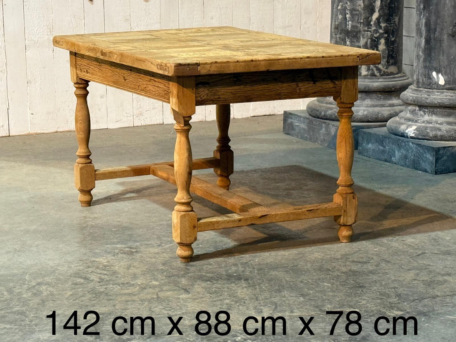 Antique parket top oak table 