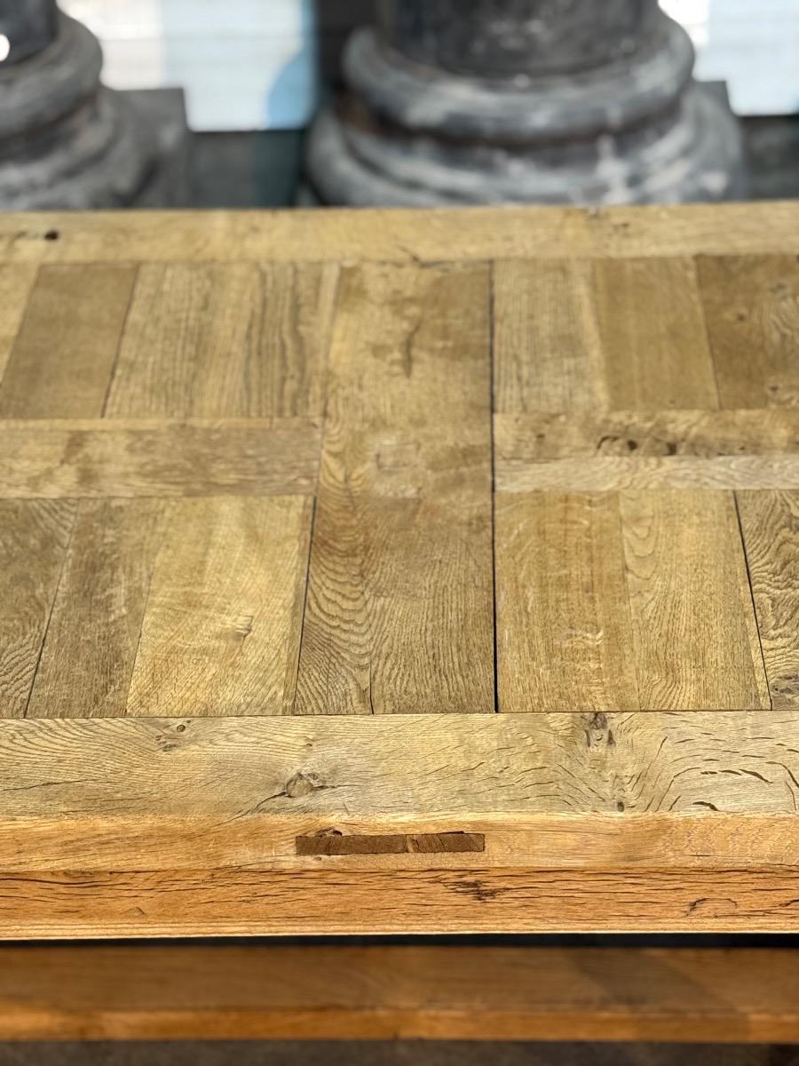Antique parket top oak table 