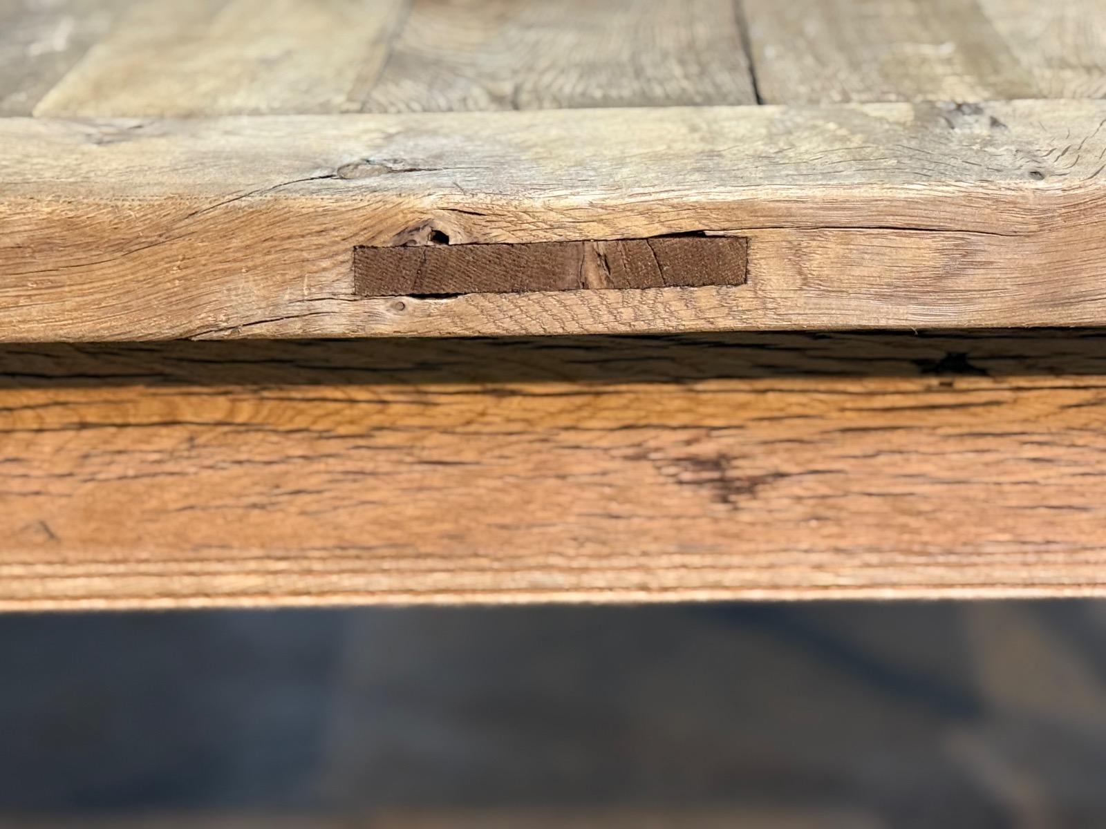 Antique parket top oak table 