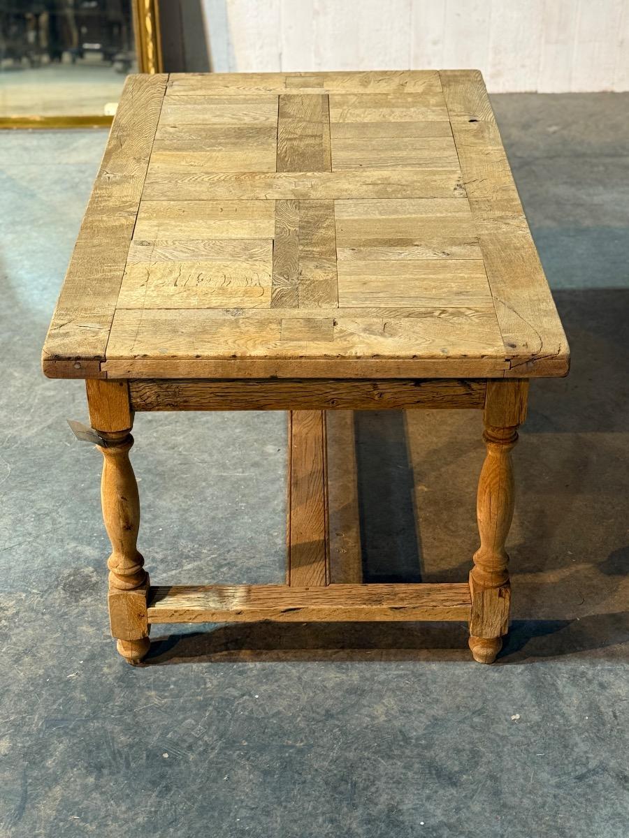 Antique parket top oak table 