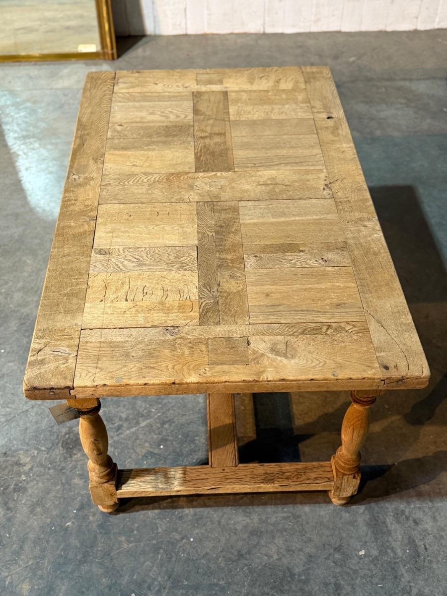 Antique parket top oak table 