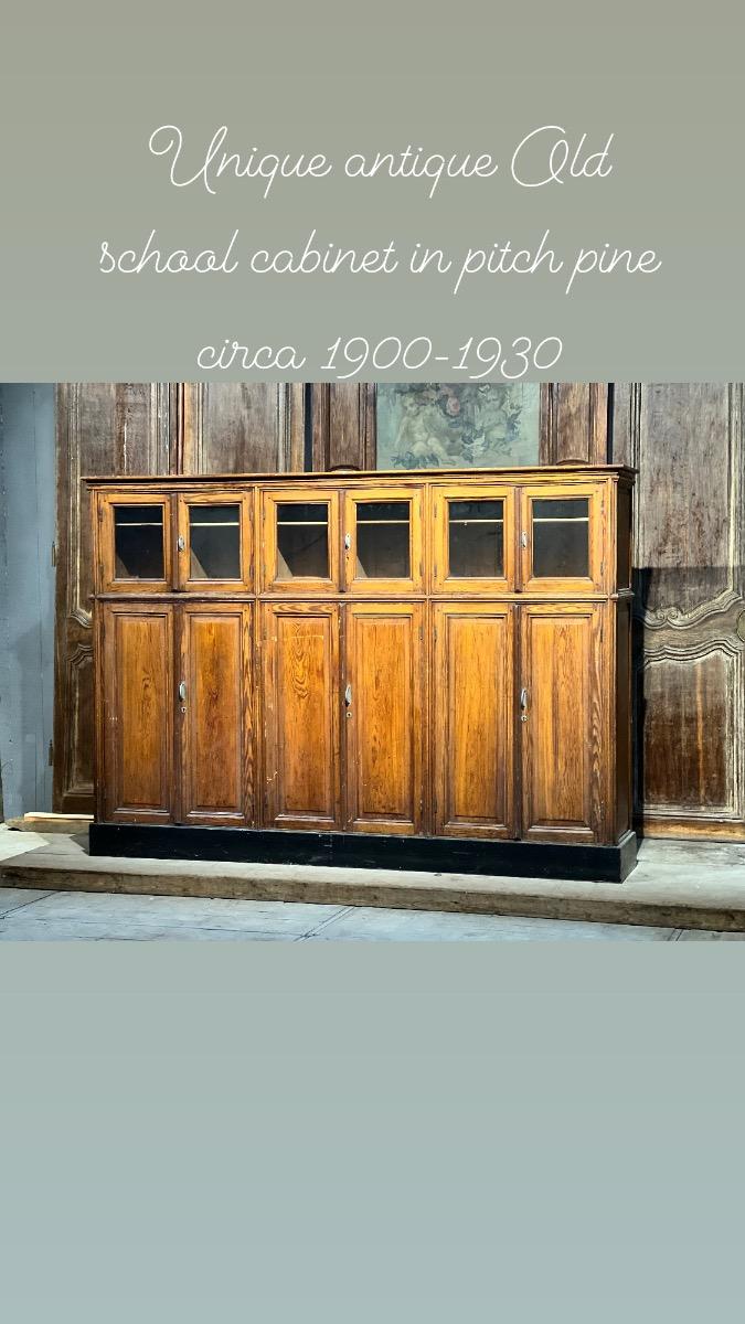 Antique school cabinet