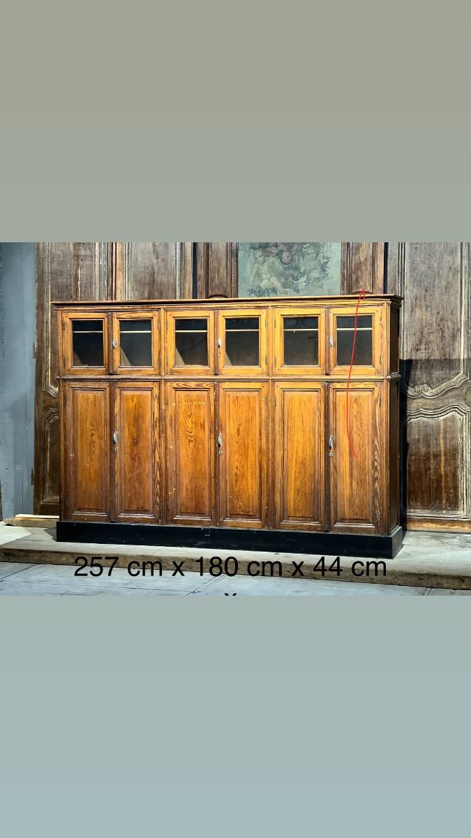 Antique school cabinet