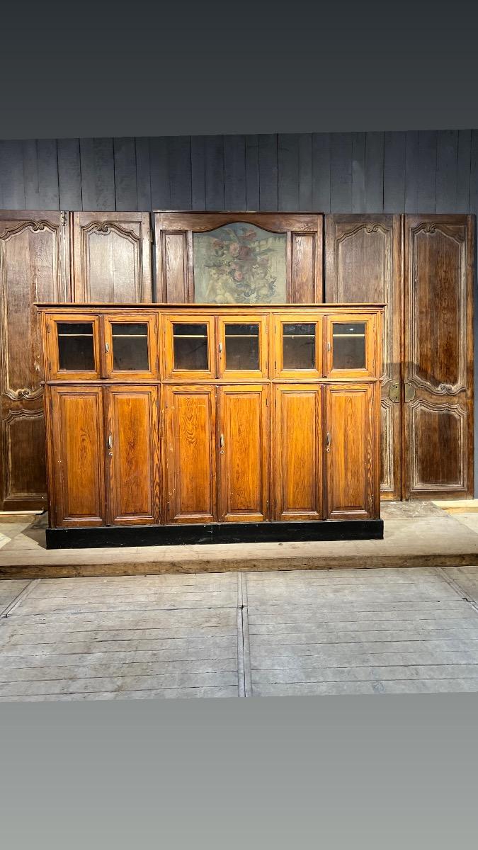 Antique school cabinet