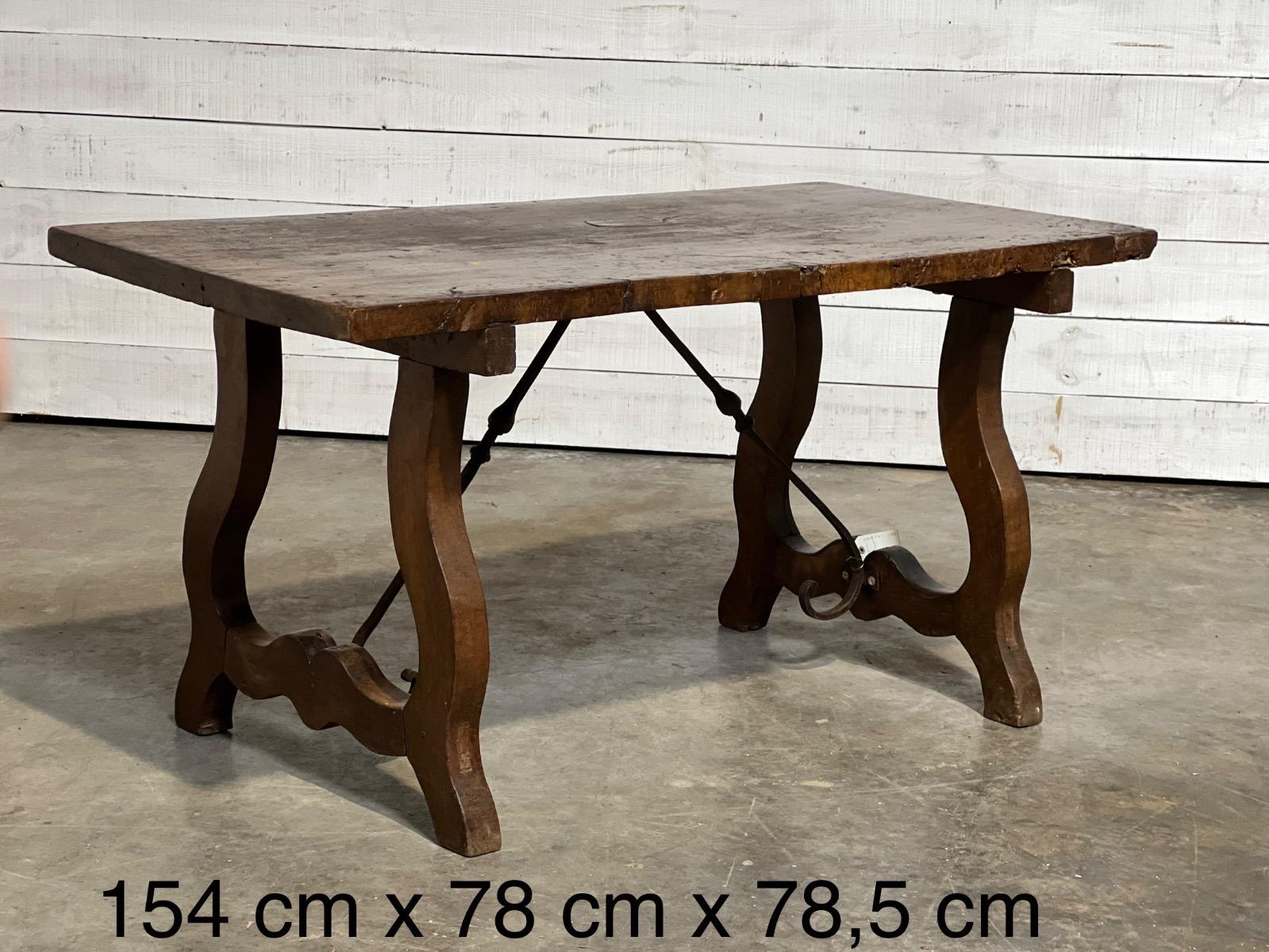 Antique walnut spanish table 