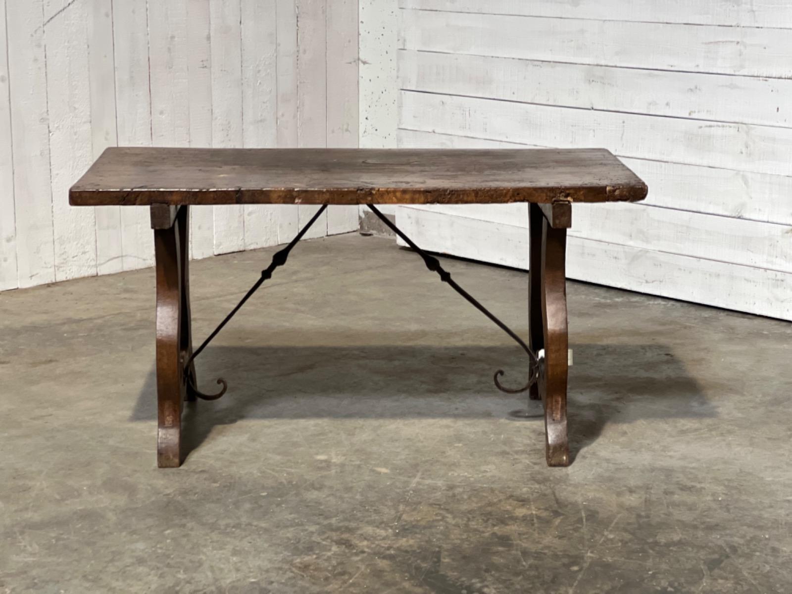 Antique walnut spanish table 