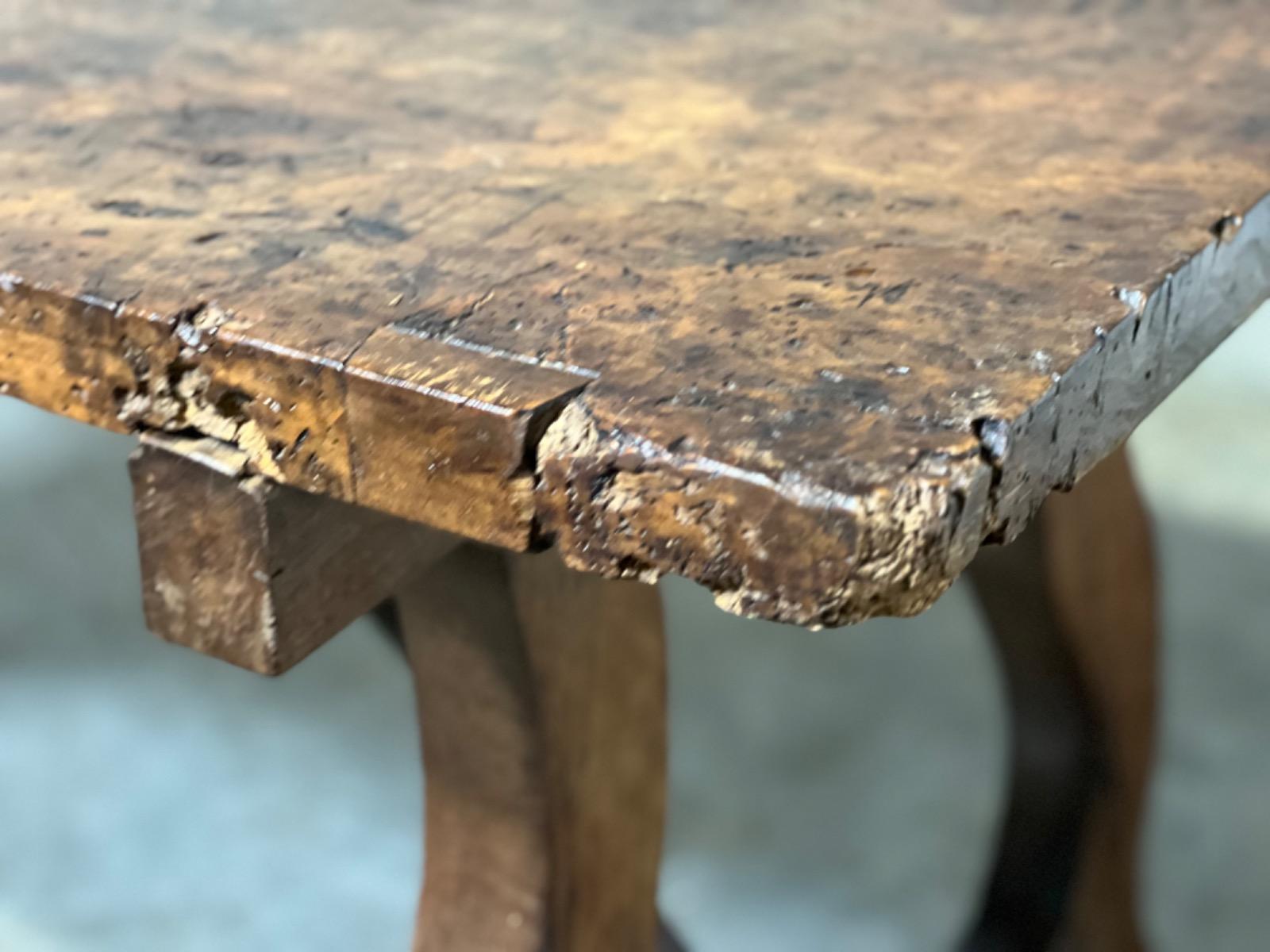 Antique walnut spanish table 