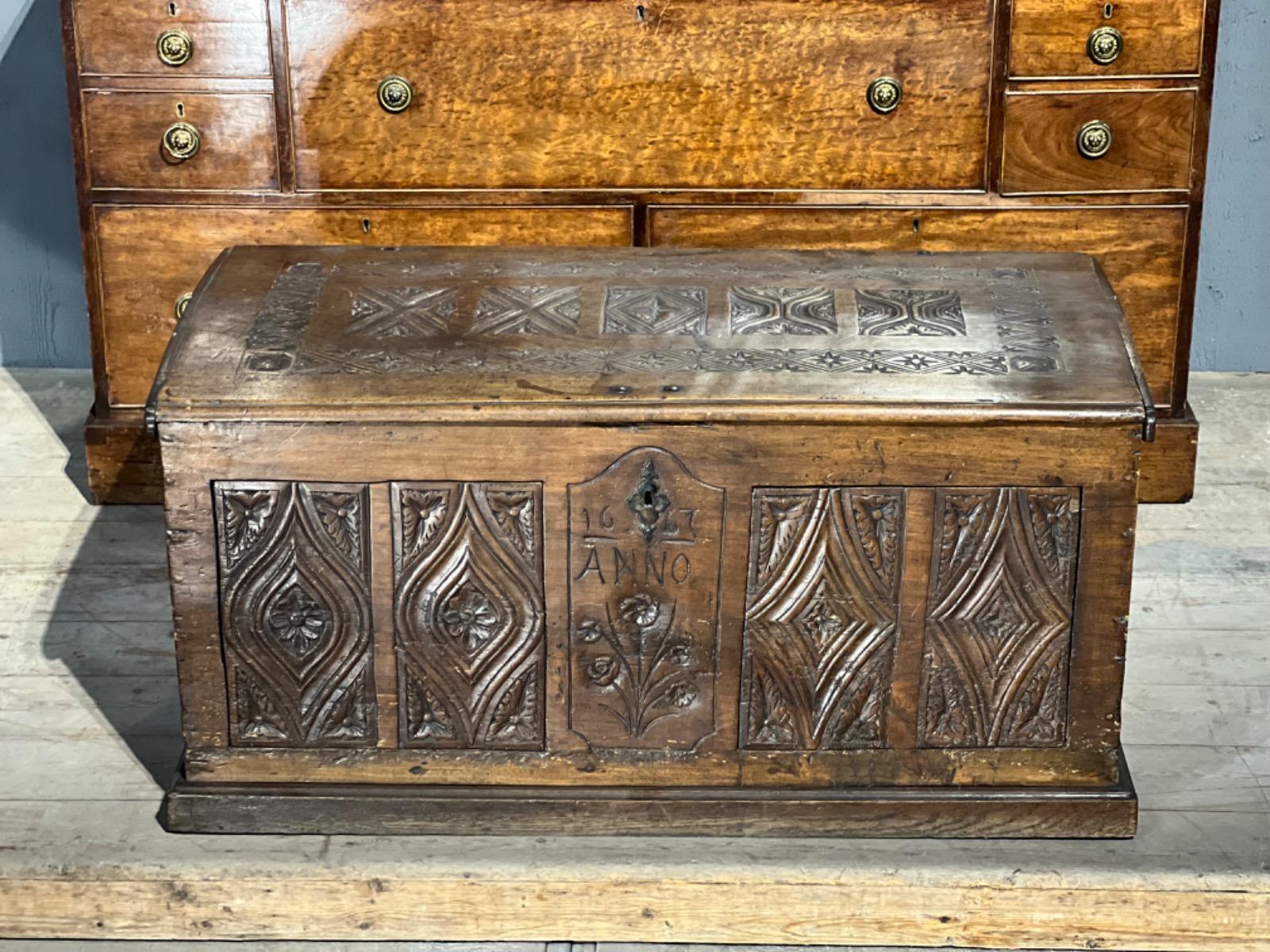 Antique walnut trunk 