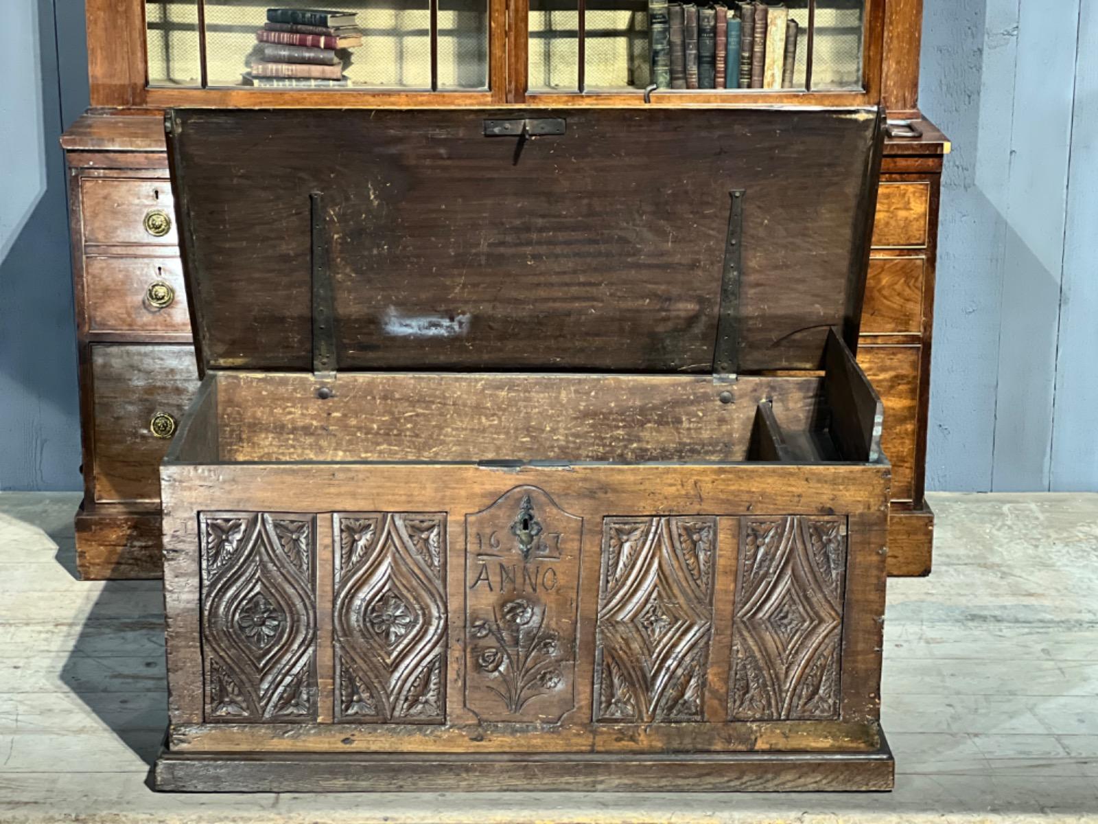 Antique walnut trunk 