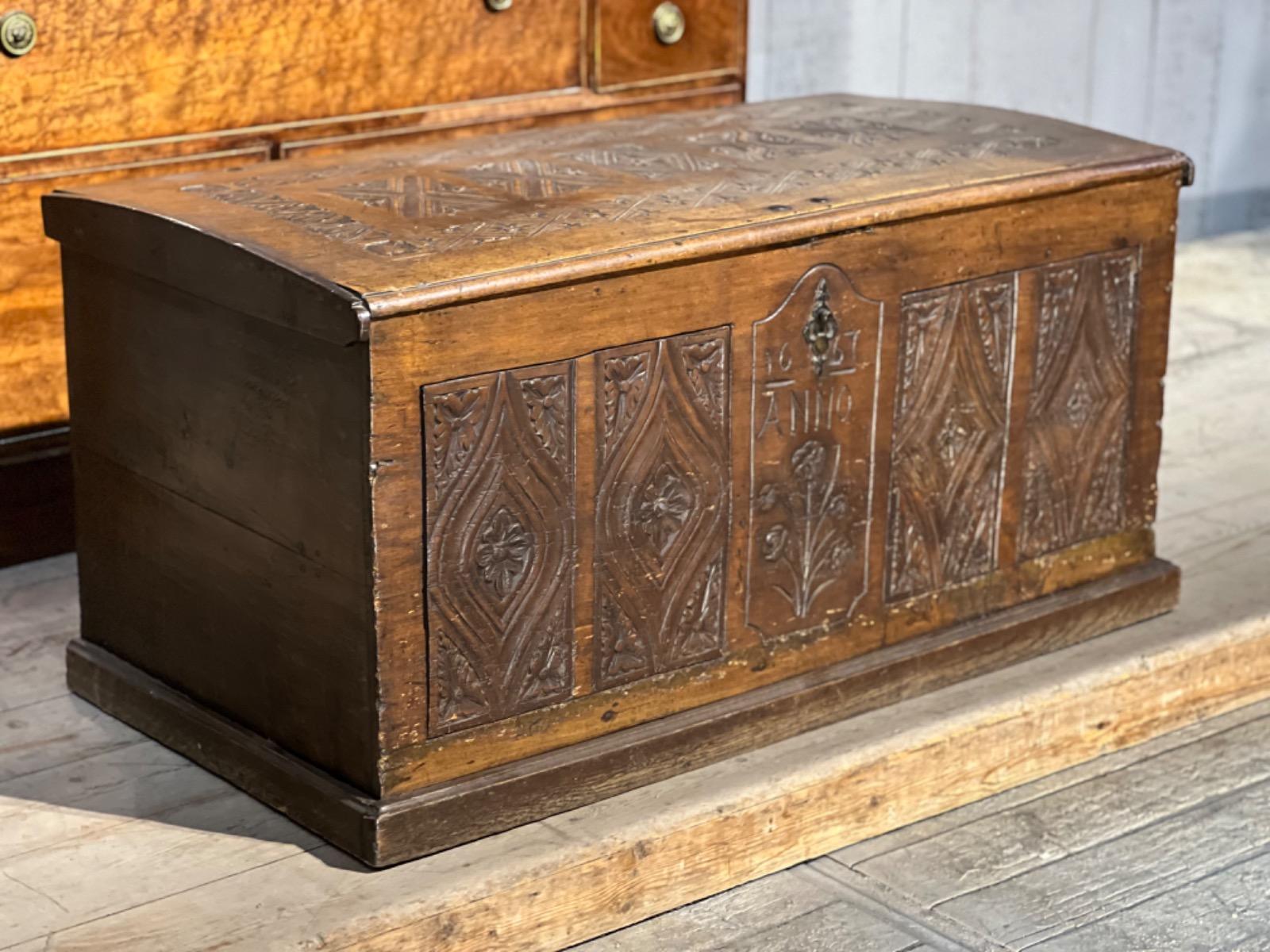 Antique walnut trunk 