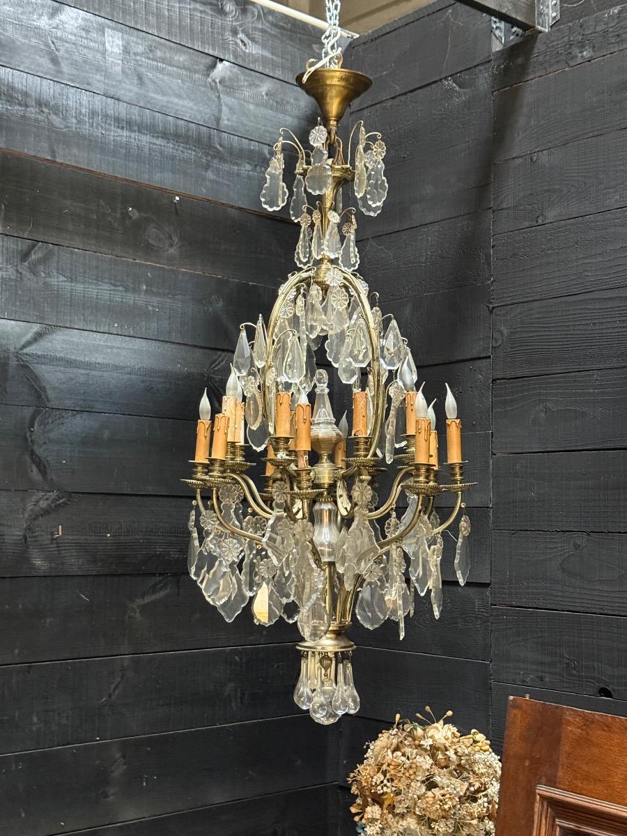 Antique crystal chandelier 