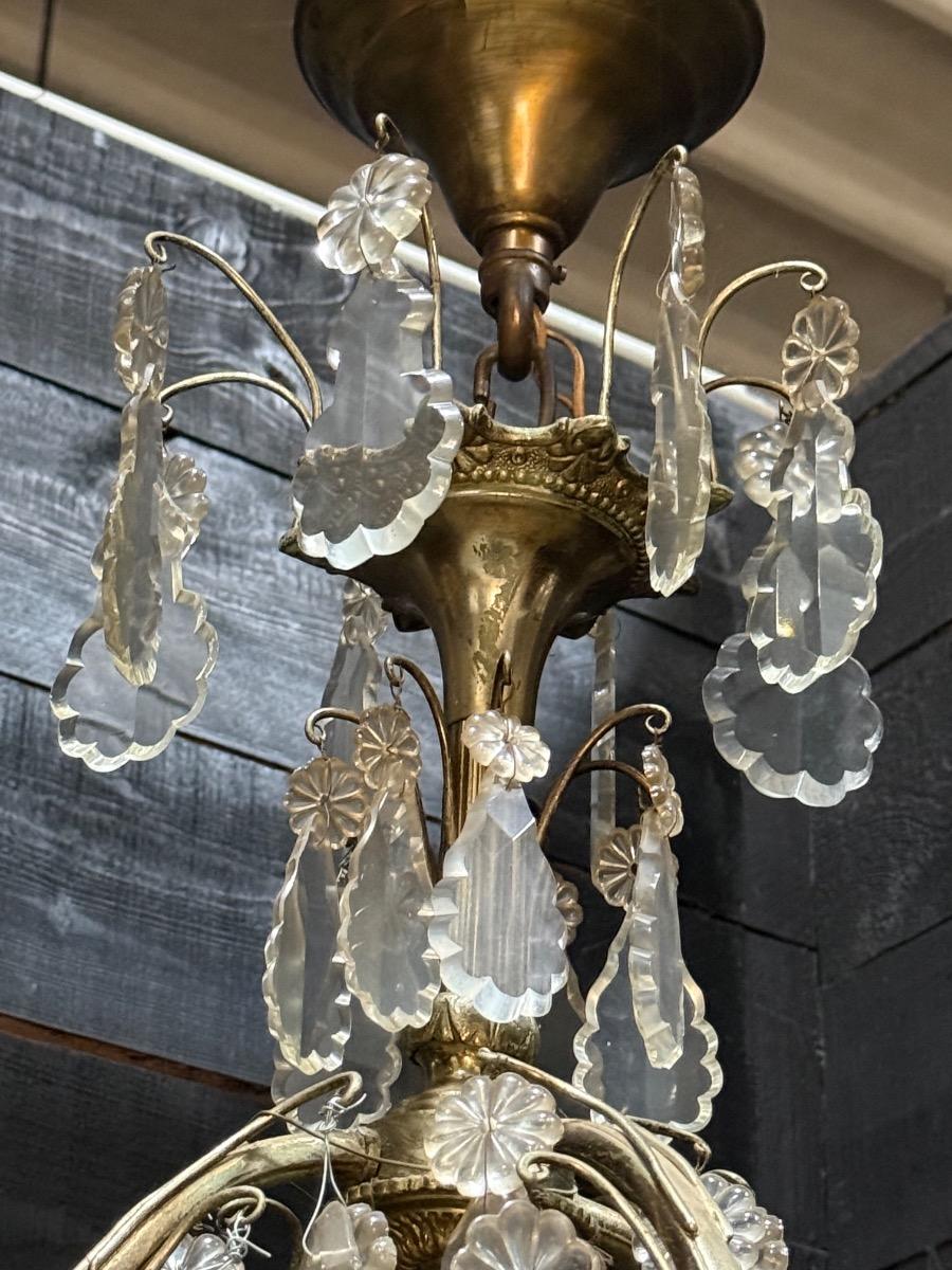 Antique crystal chandelier 