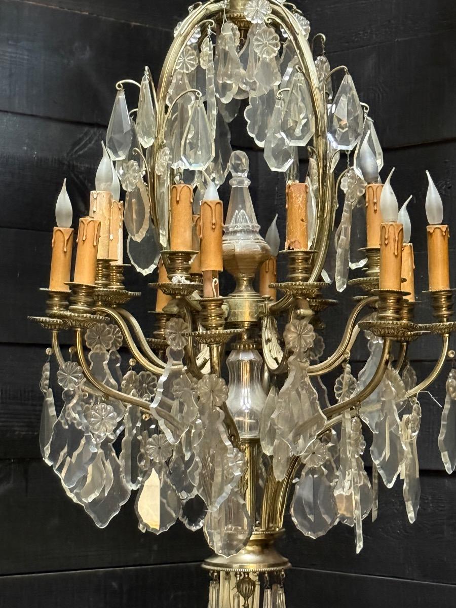 Antique crystal chandelier 