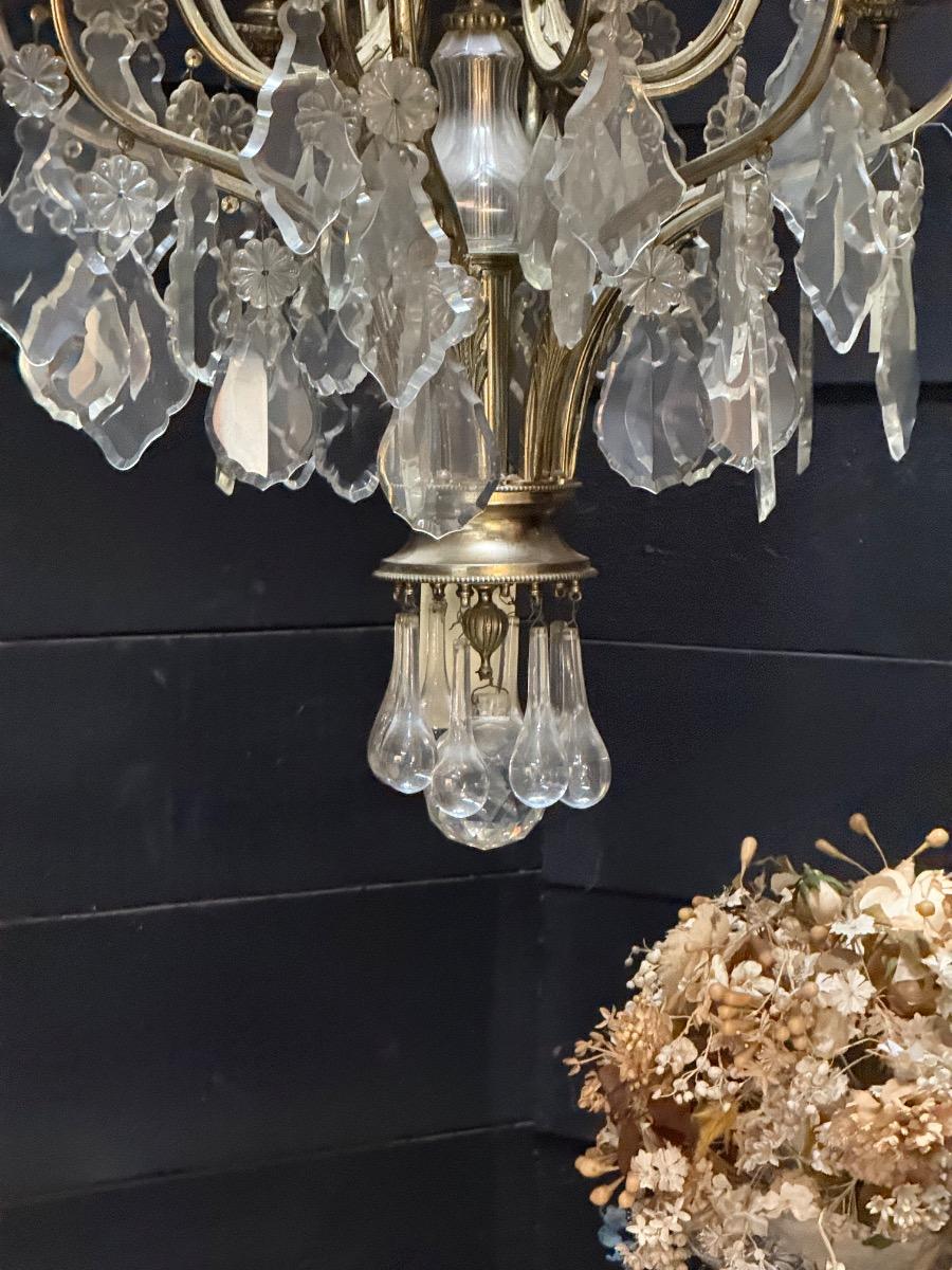 Antique crystal chandelier 
