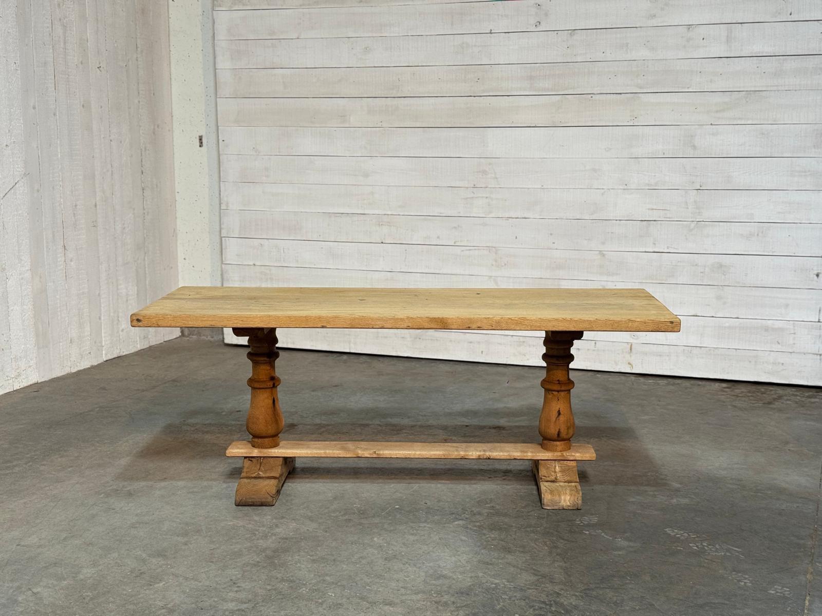 Antique oak trestle table