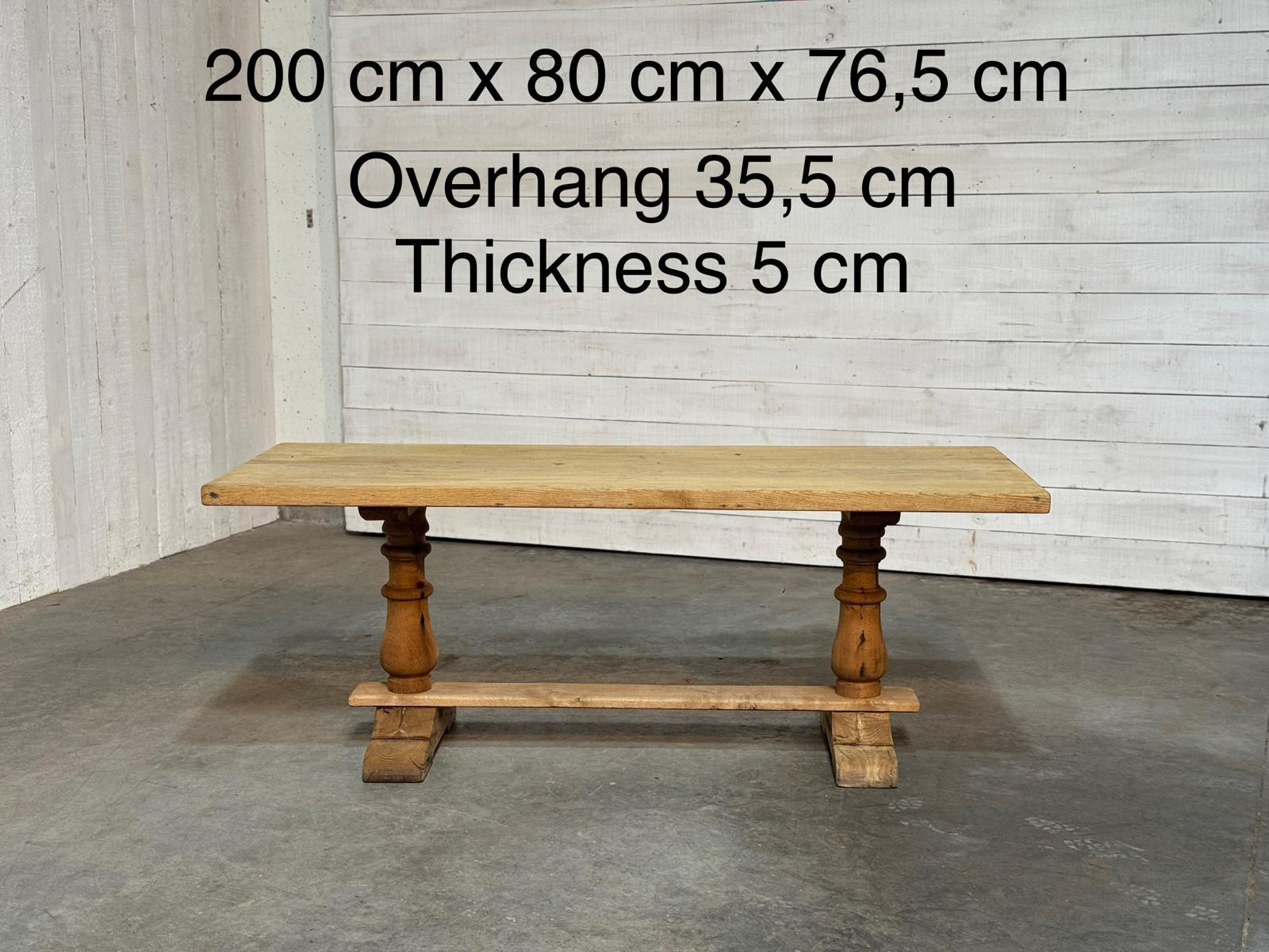 Antique oak trestle table