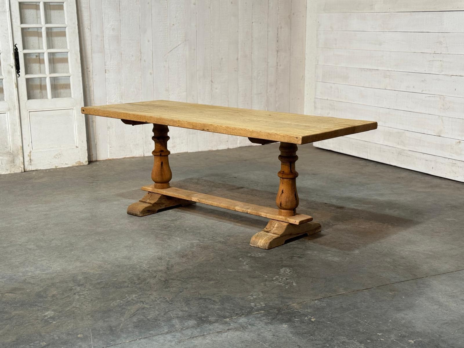 Antique oak trestle table
