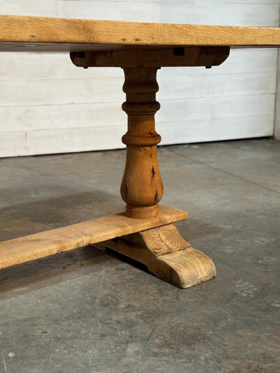 Antique oak trestle table