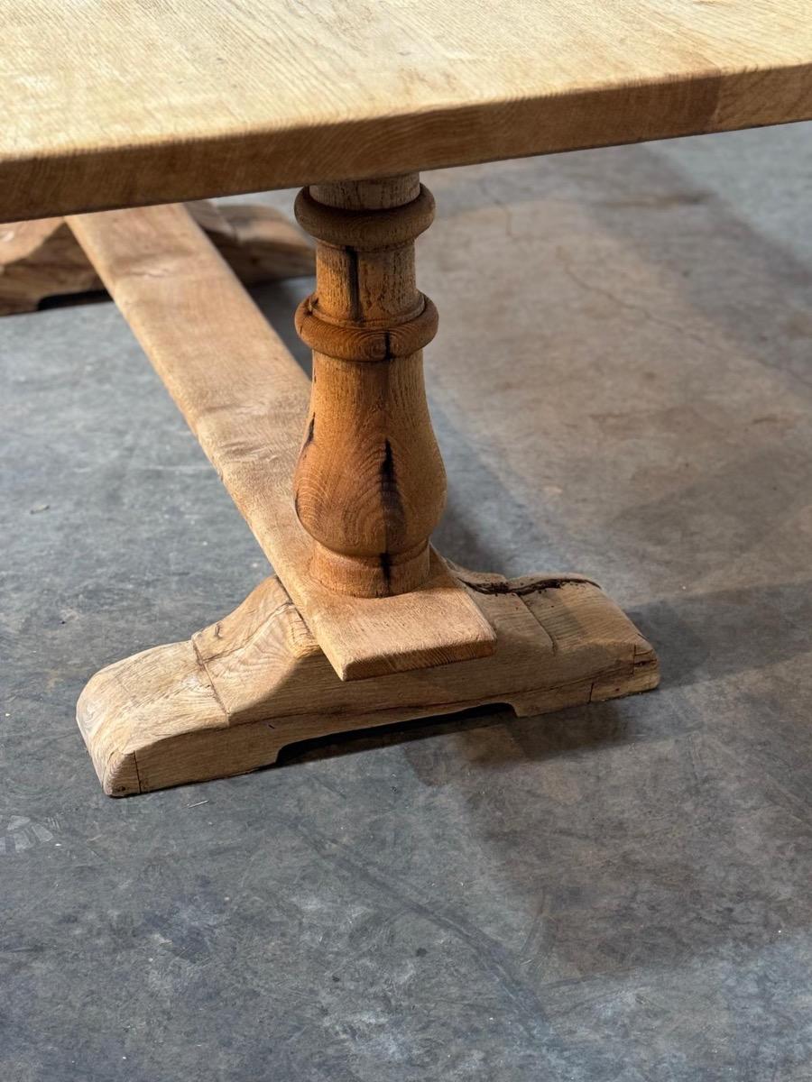 Antique oak trestle table
