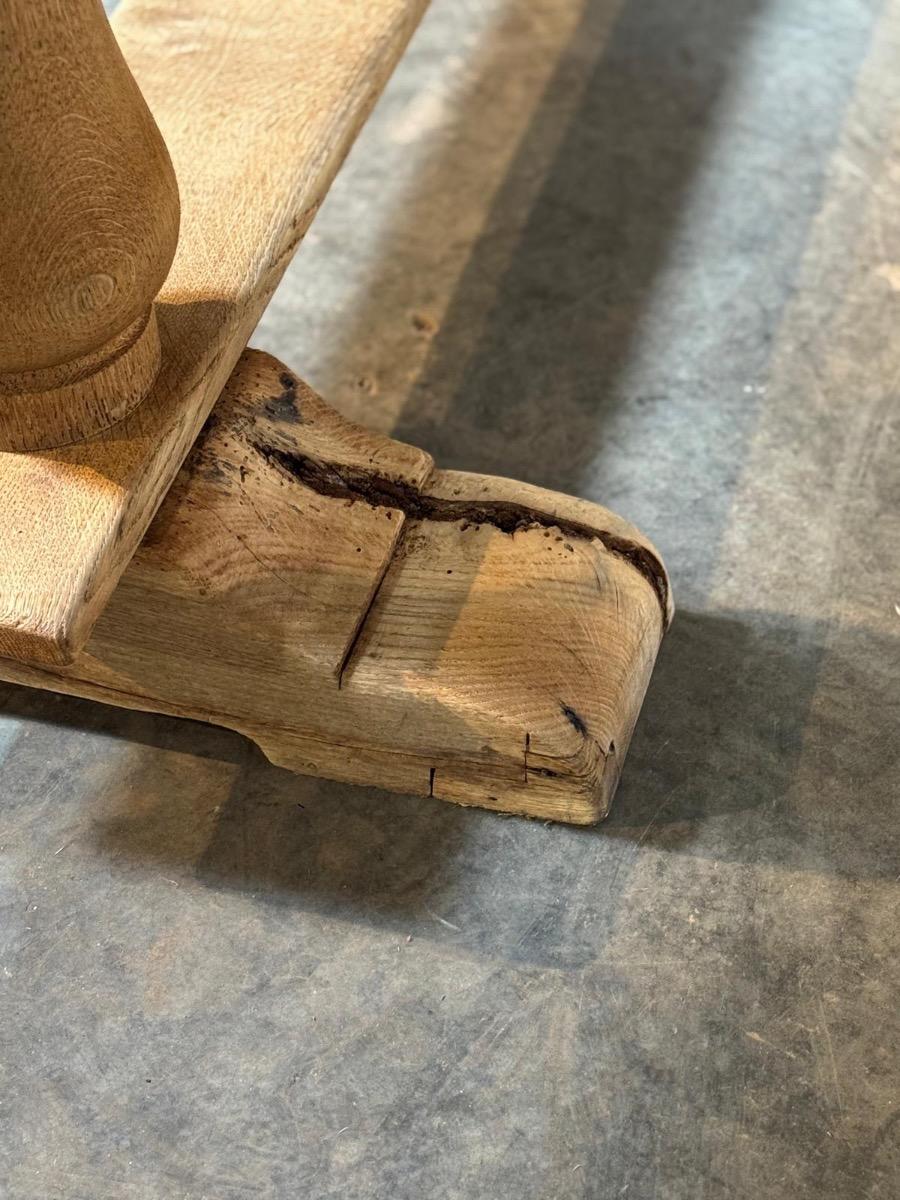 Antique oak trestle table