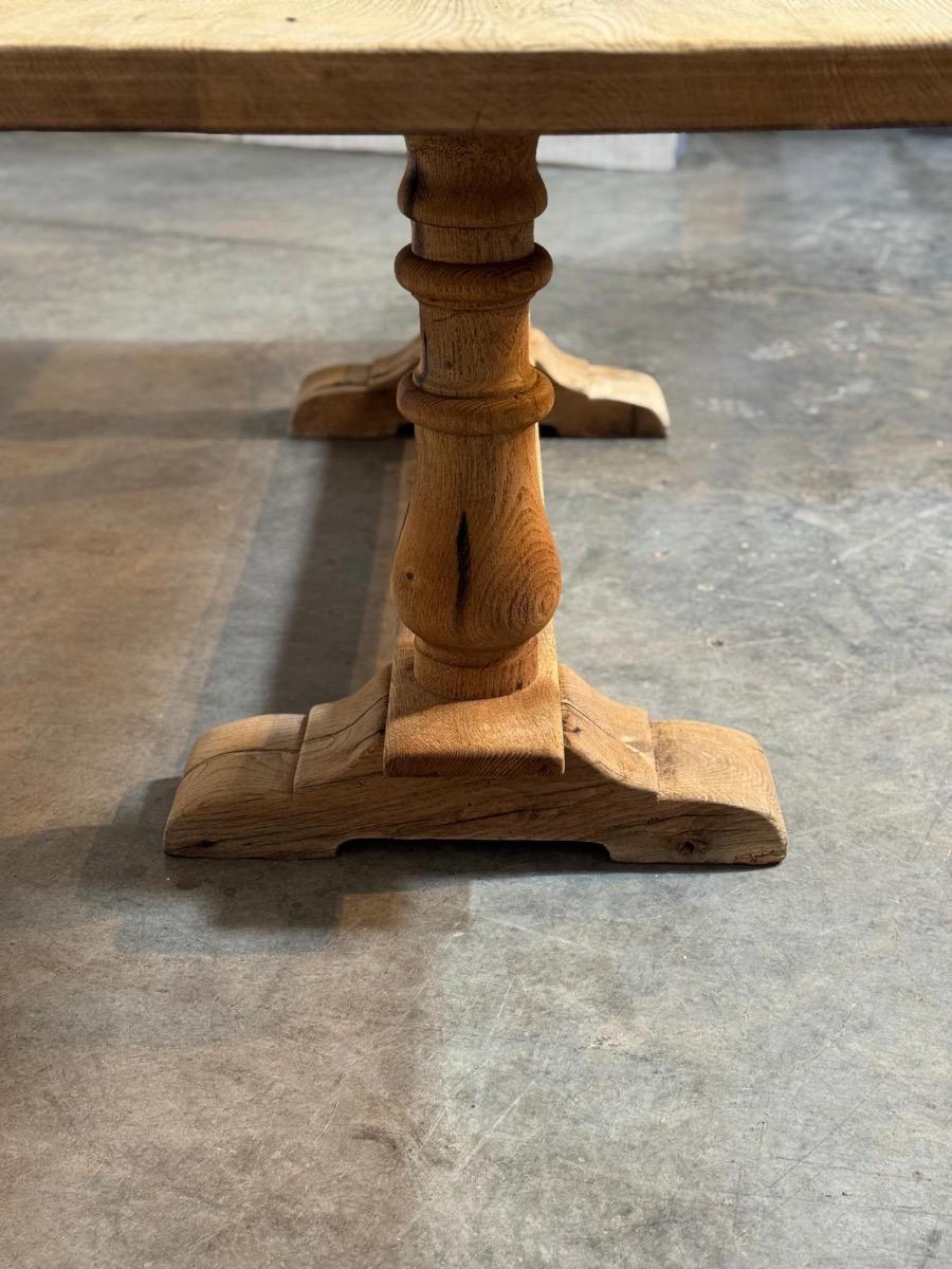 Antique oak trestle table