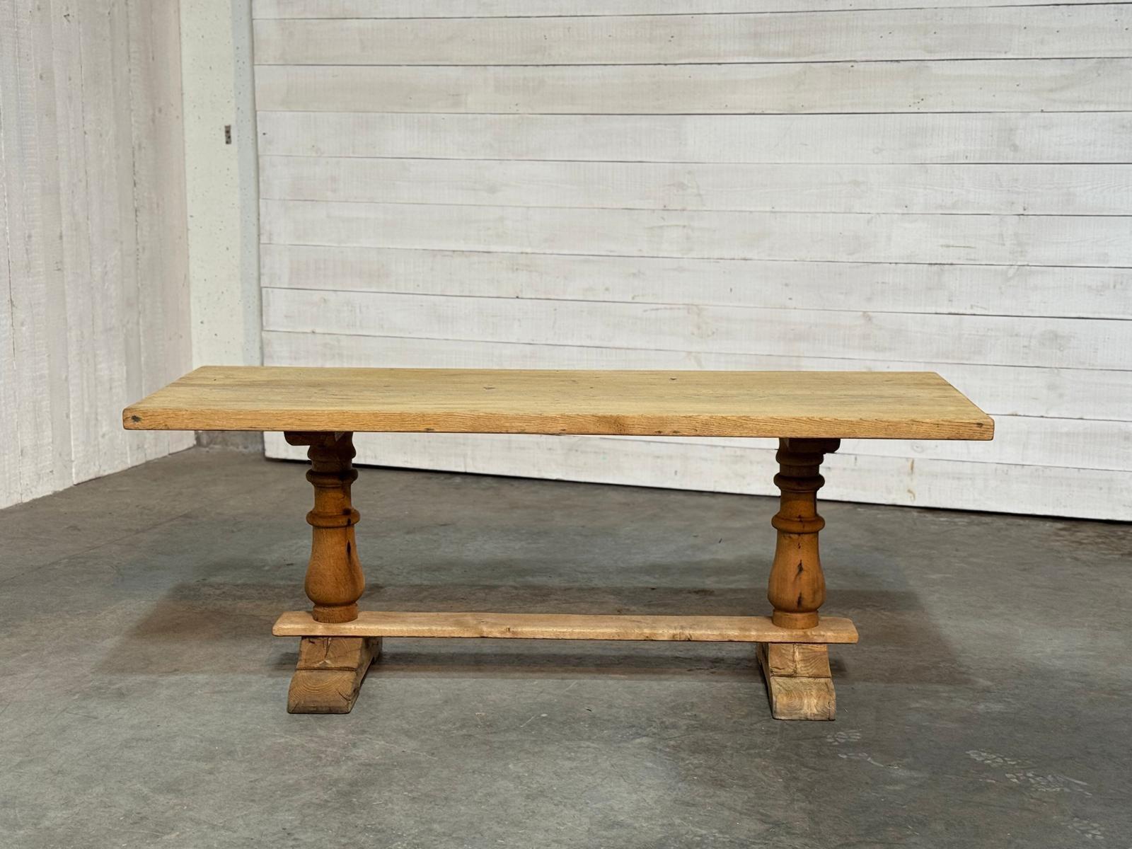 Antique oak trestle table
