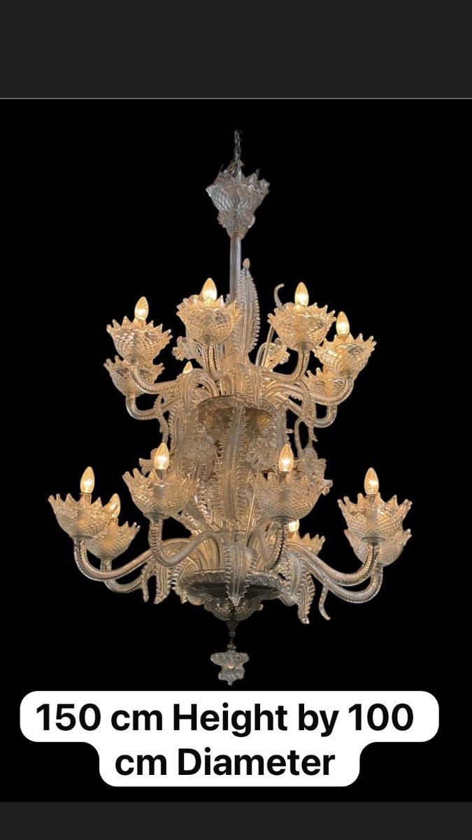 Big venitian glass chandelier