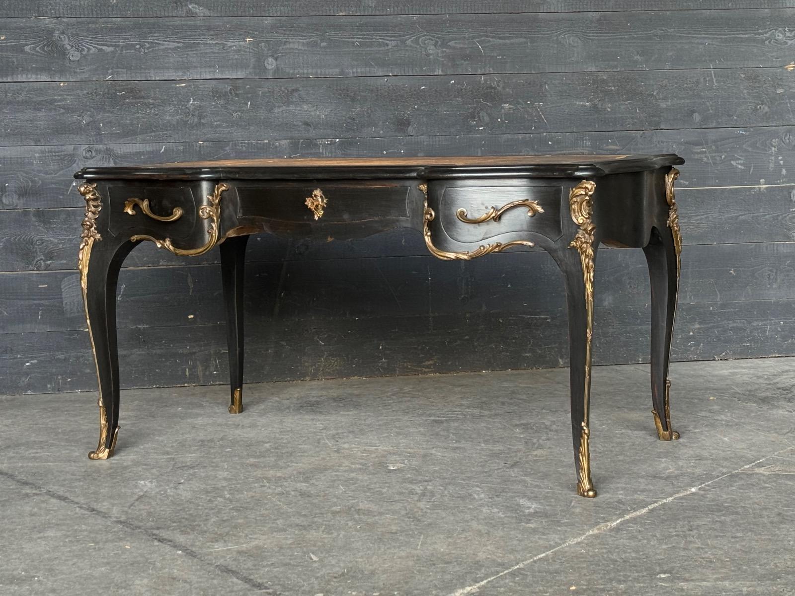 Black painted desk