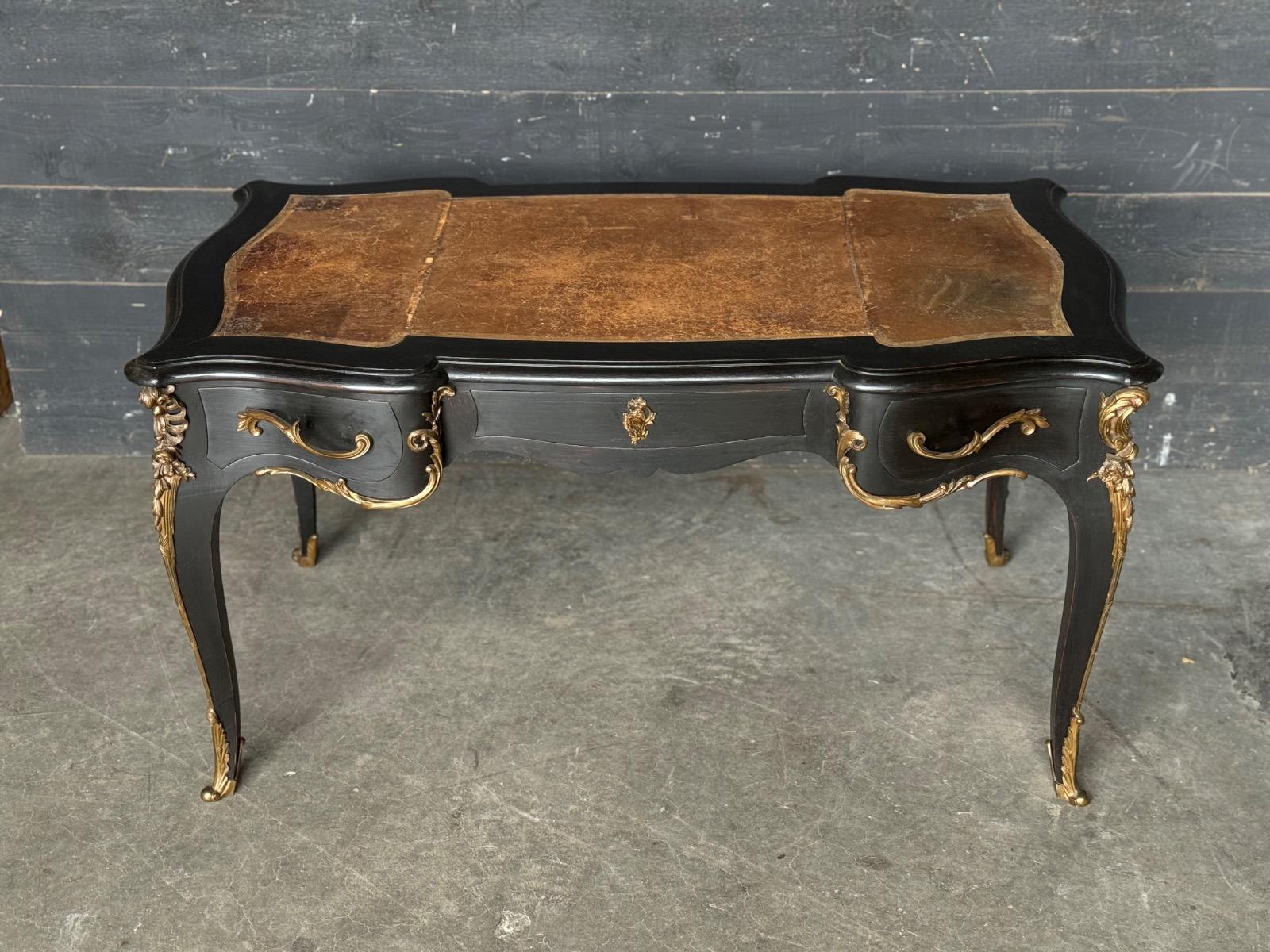Black painted desk
