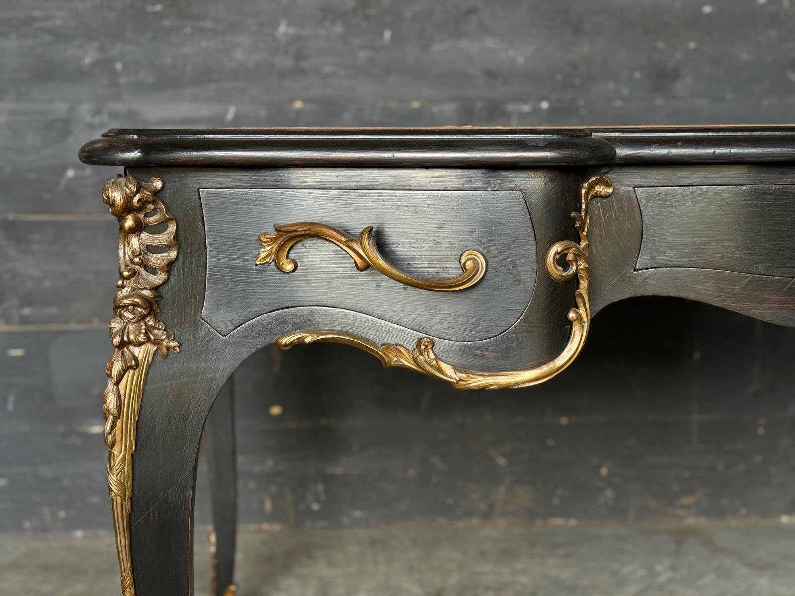 Black painted desk