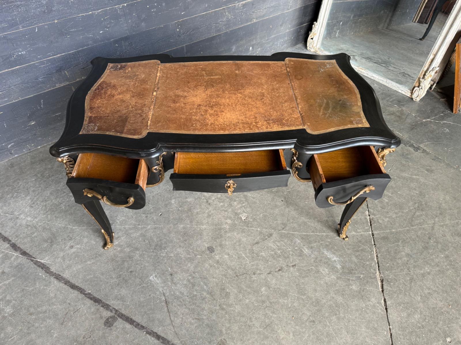 Black painted desk